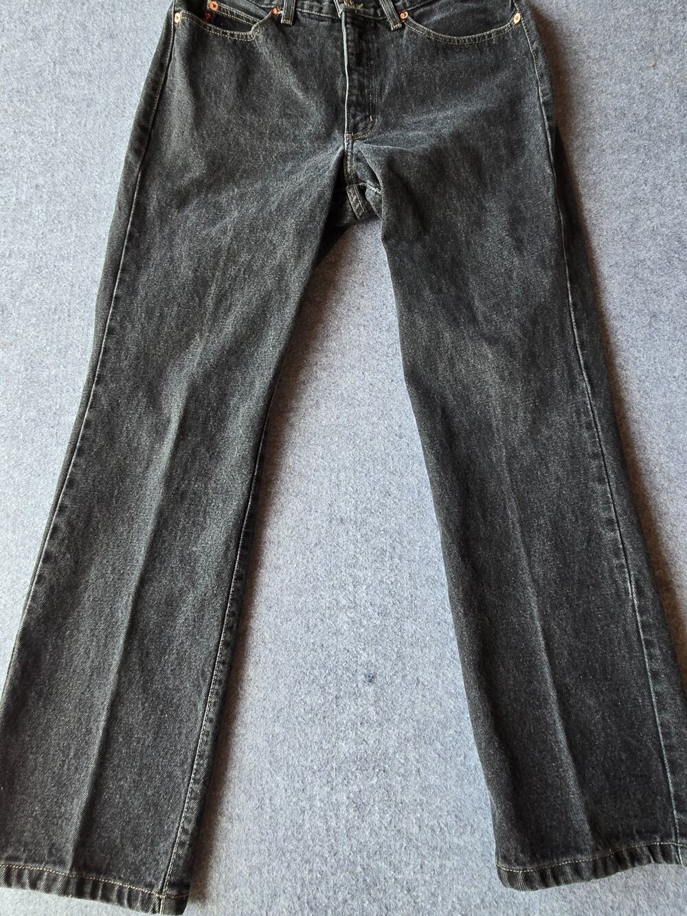 Guess Jeans Women's Charcoal Wash Denim Straight Leg Cotton Size 31 (31"x28")
